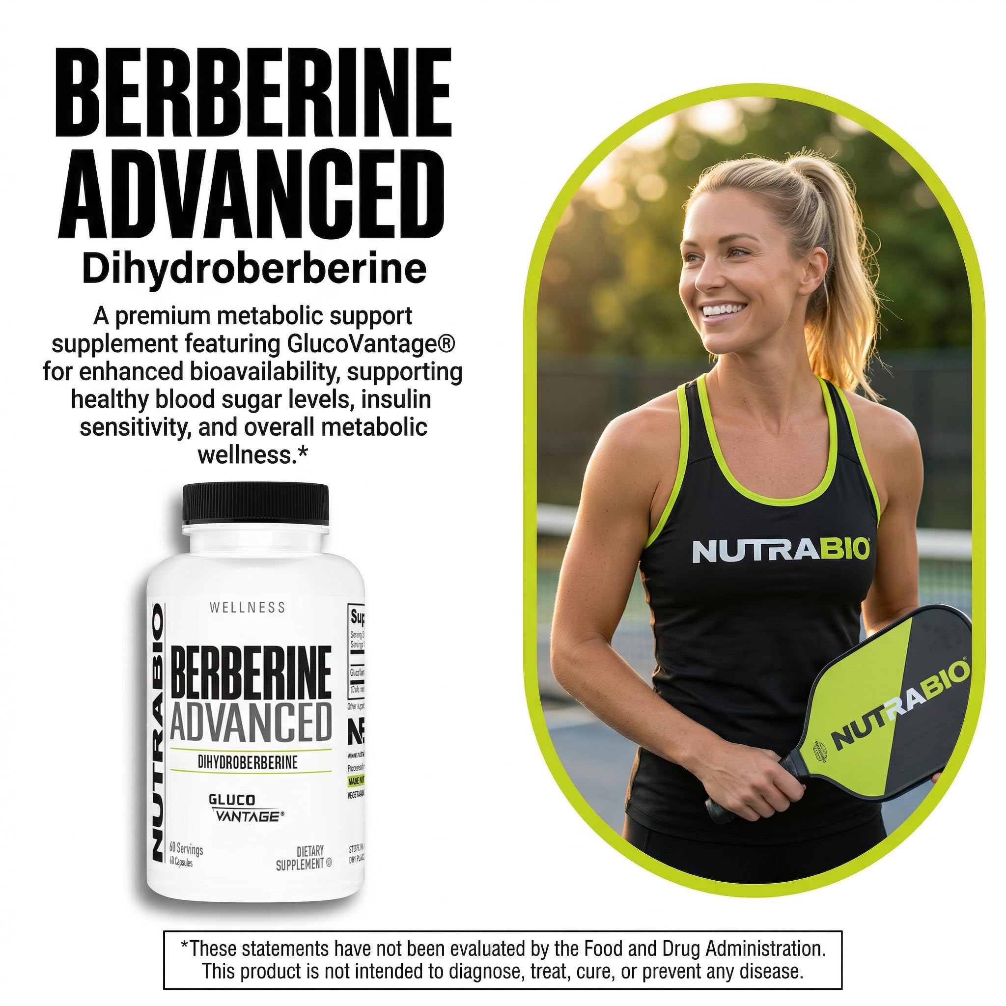 NutraBio Berberine Advanced Supplement (Dihydroberberine), 200 mg - Provides Advanced Absorption Carbohydrate Tolerance Support, 60 Caps - Image 6