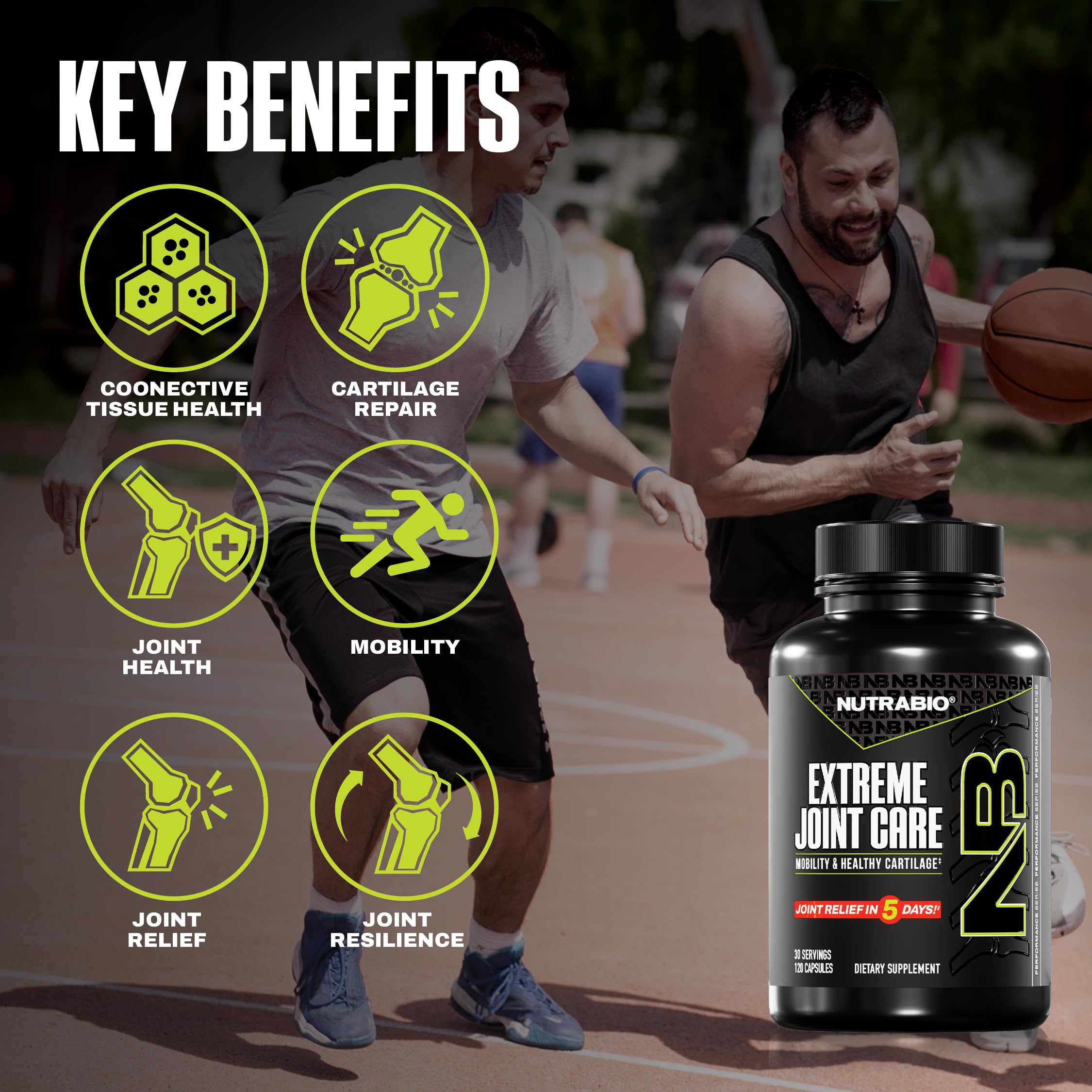 NutraBio Extreme Joint Care - Joint Support Supplement - Joint Health Supplement, Supports Joints, Mobility, and Cartilage - 120 Capsules - Image 6