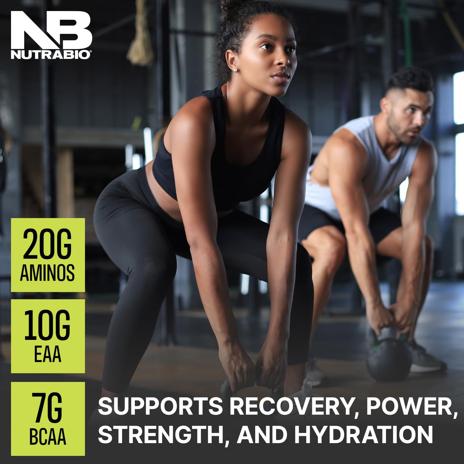NutraBio Intra Blast Bcaa Powder Amino Acid Supplement, Electrolyte & Hydration Blend, Intra, Pre Workout & Muscle Recovery, 20g Eaa Amino Acids Powder, 5g Glutamine- Strawberry Lemonade, 30 Serving - Image 5