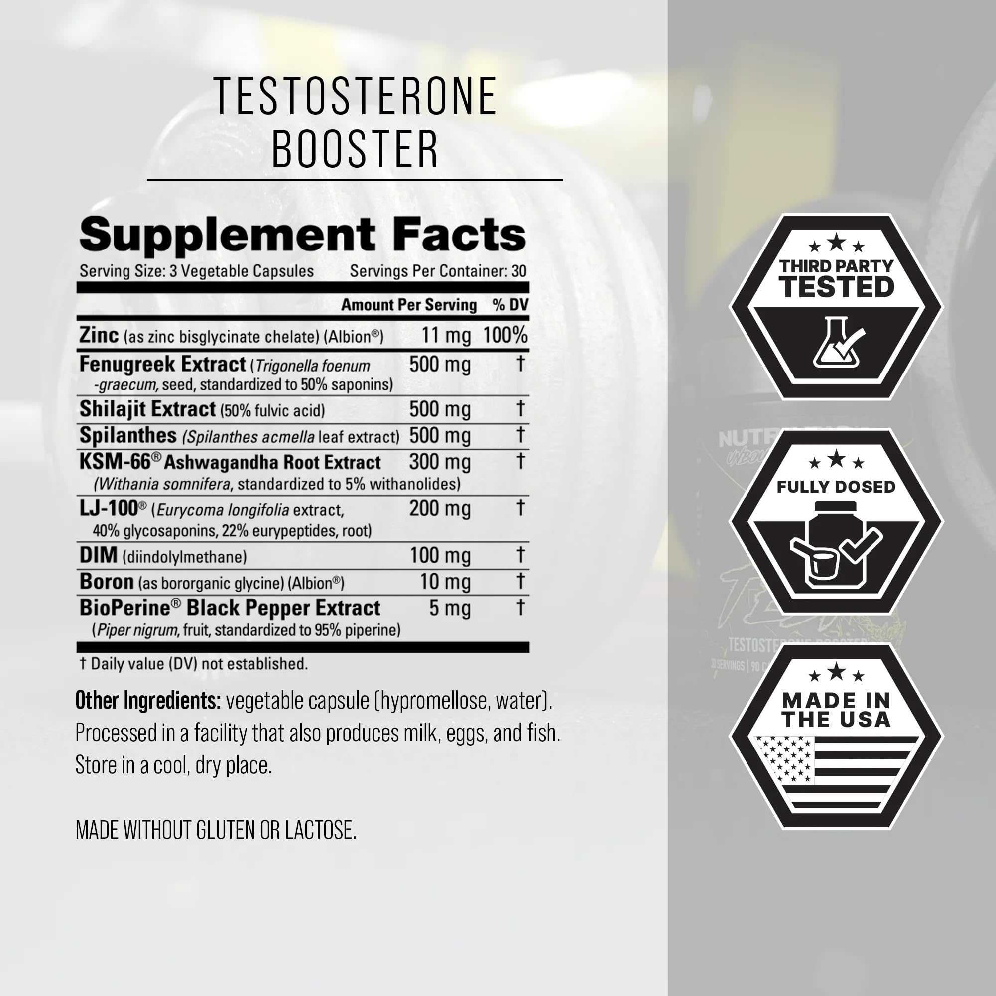NutraBio Unbound Test, Testosterone Booster for Men, Testosterone Supplement for Men, Libido, Boron, Fenugreek, Tongkat Ali, 90 Capsules - Image 7